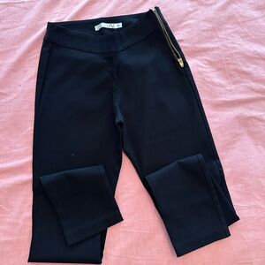 Black Leggings with Side Zipper